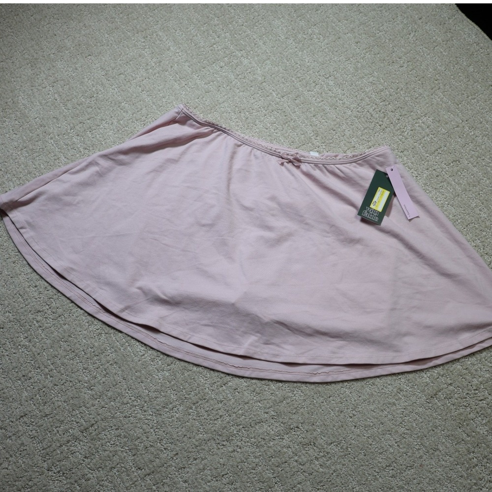 Wild Fable Women Blush Pink Seamless Skort Lace Trim Bow Accent XL